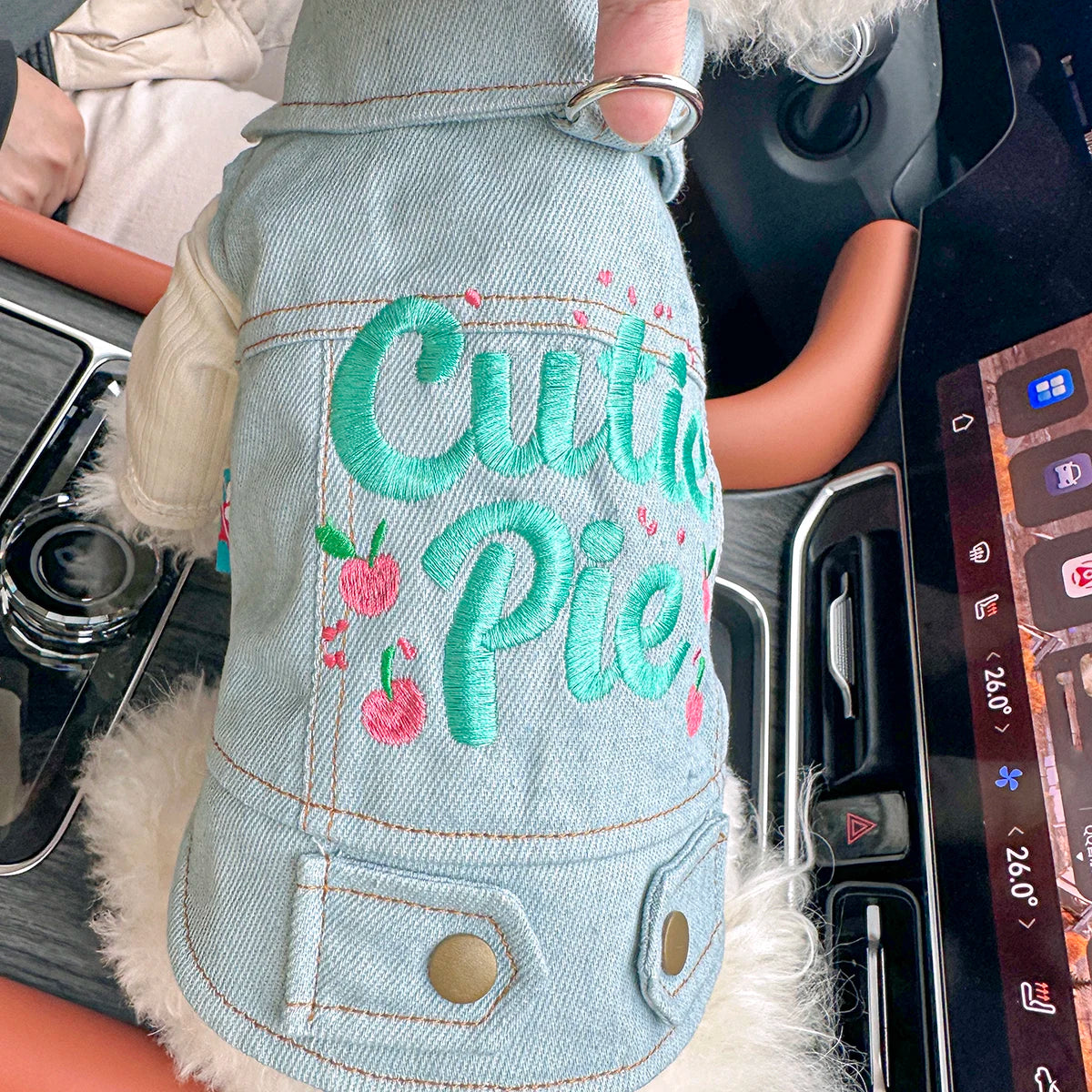 Sweetheart Pie Jacket Pet Clothes Dog Cat Anti-Hair Loss Summer Sleeveless Handsome Blue Traction Vest