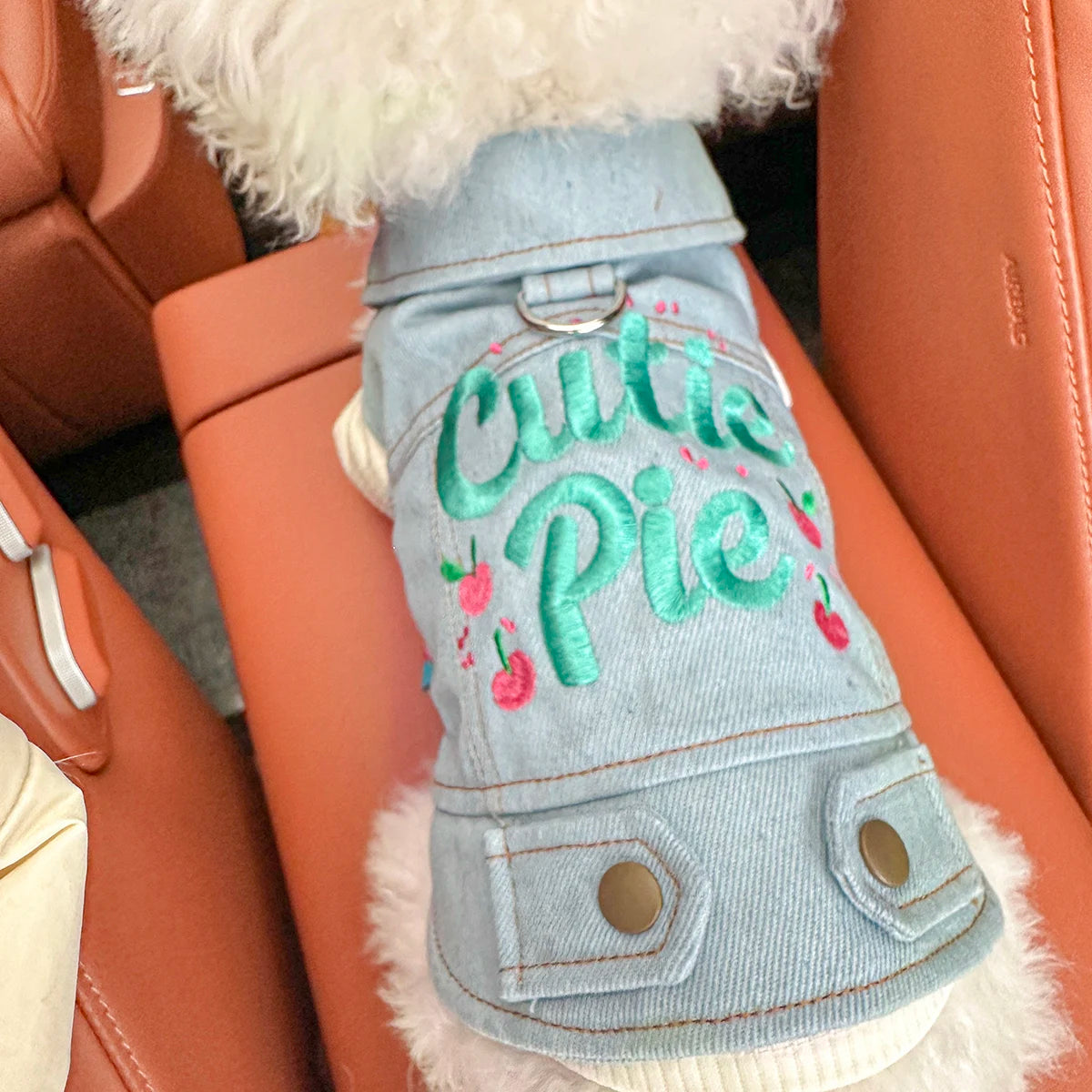 Sweetheart Pie Jacket Pet Clothes Dog Cat Anti-Hair Loss Summer Sleeveless Handsome Blue Traction Vest