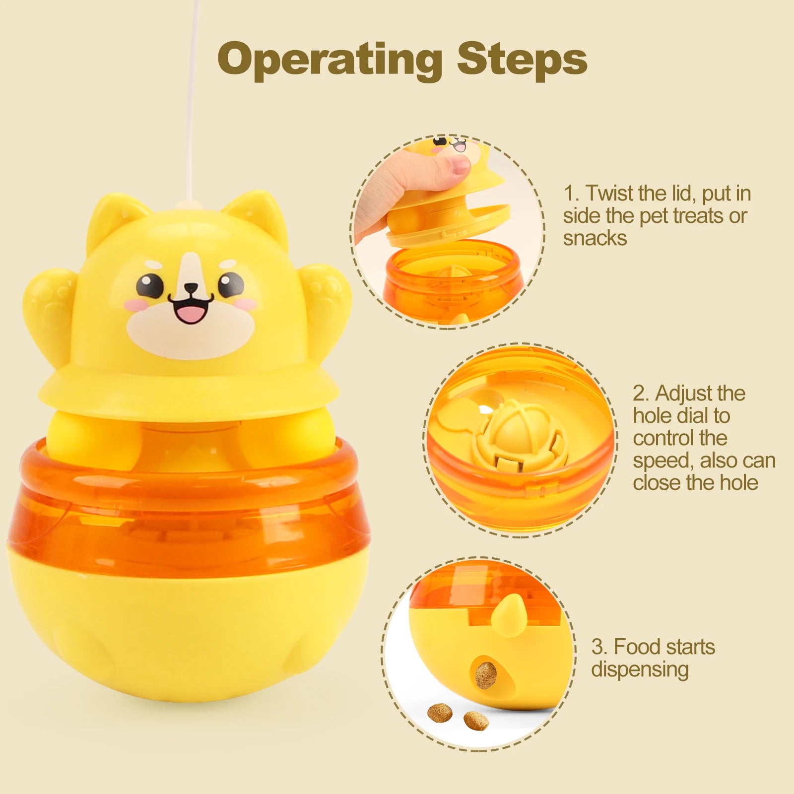 Cat Toy Funny Tumbler Toy Cat Self-Playing Top Ball Track Balls Leakage Food Toys 3 in 1 Interactive Toy for Kitten Pet Products
