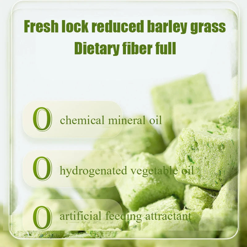 Cat grass freeze-dried meat square particles cat snacks ready-to-eat hair removal hair ball tablets into kitten food