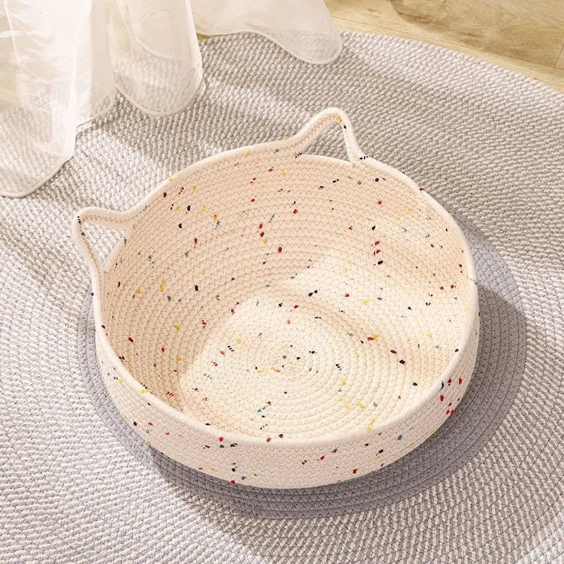 New Deep Sleep Comfort In Summer Cat Bed Iittle Mat Basket Small Dog House Products Pets Tent Cozy Cave Nest Indoor Cama