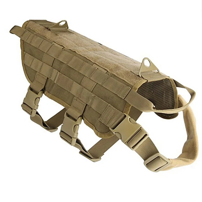Tactical Vest Dog Clothing Large Dog Pet Chest Harness Vest Style Vest Detachable Outdoor Portable Comfortable Neck Protection