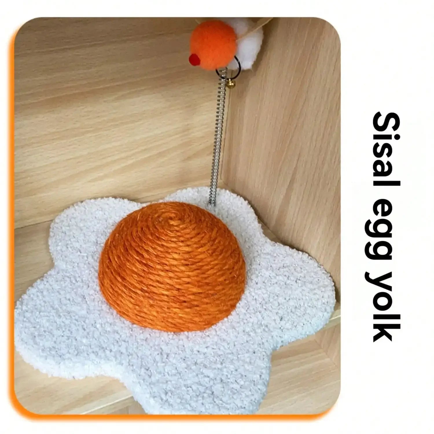 White Flower Cat Scratching Post, Pet Toy, Interactive Kitten Toy, Round Cat Tree Board Cat Scratching Post Cat Toy