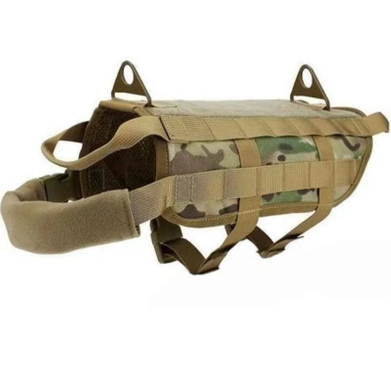 Tactical Vest Dog Clothing Large Dog Pet Chest Harness Vest Style Vest Detachable Outdoor Portable Comfortable Neck Protection