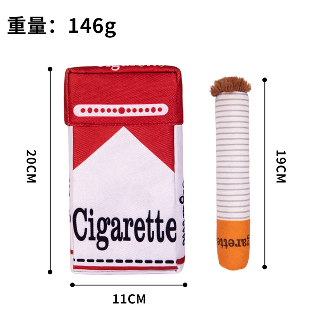 Cigarettes Dog Toy Dog Teething Toys Interactive Squeaky Cigar Toy Novelty Imitation Cigar Chew Toy for Small Medium Dogs